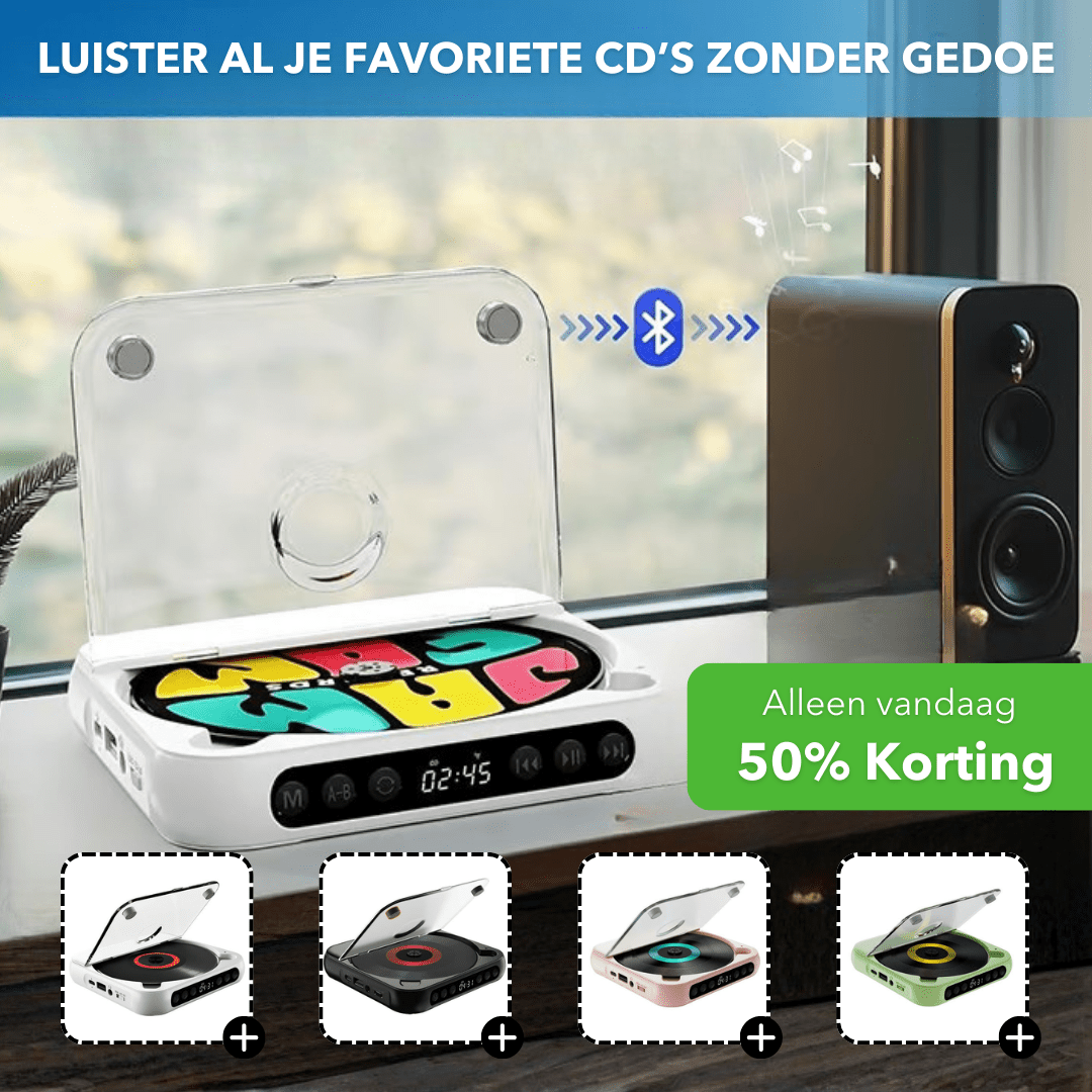 AirDisc™ - Draagbare en oplaadbare bluetooth CD - speler - Suusie