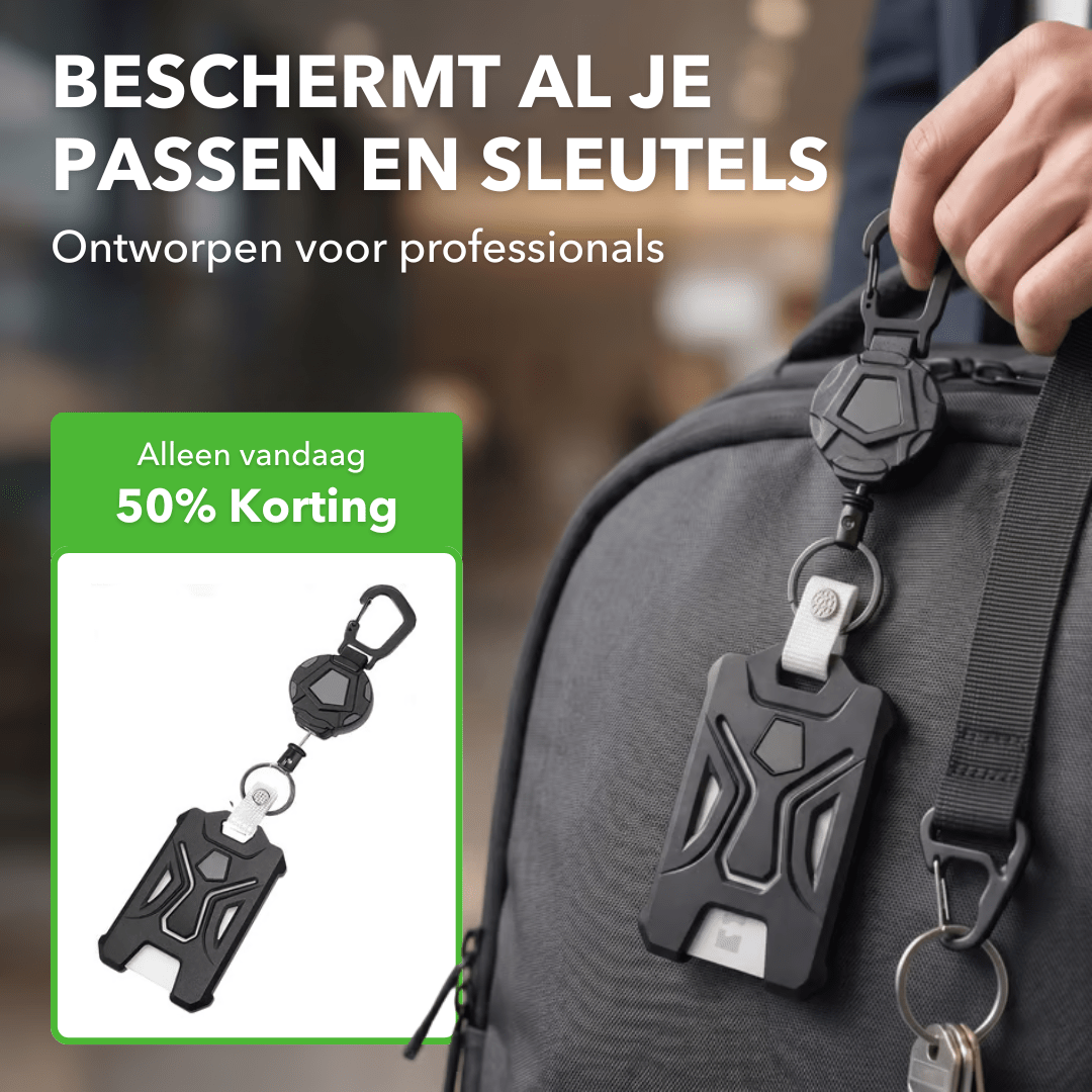BadgeLink™ - Intrekbare badgehouder met stevige haak - Suusie