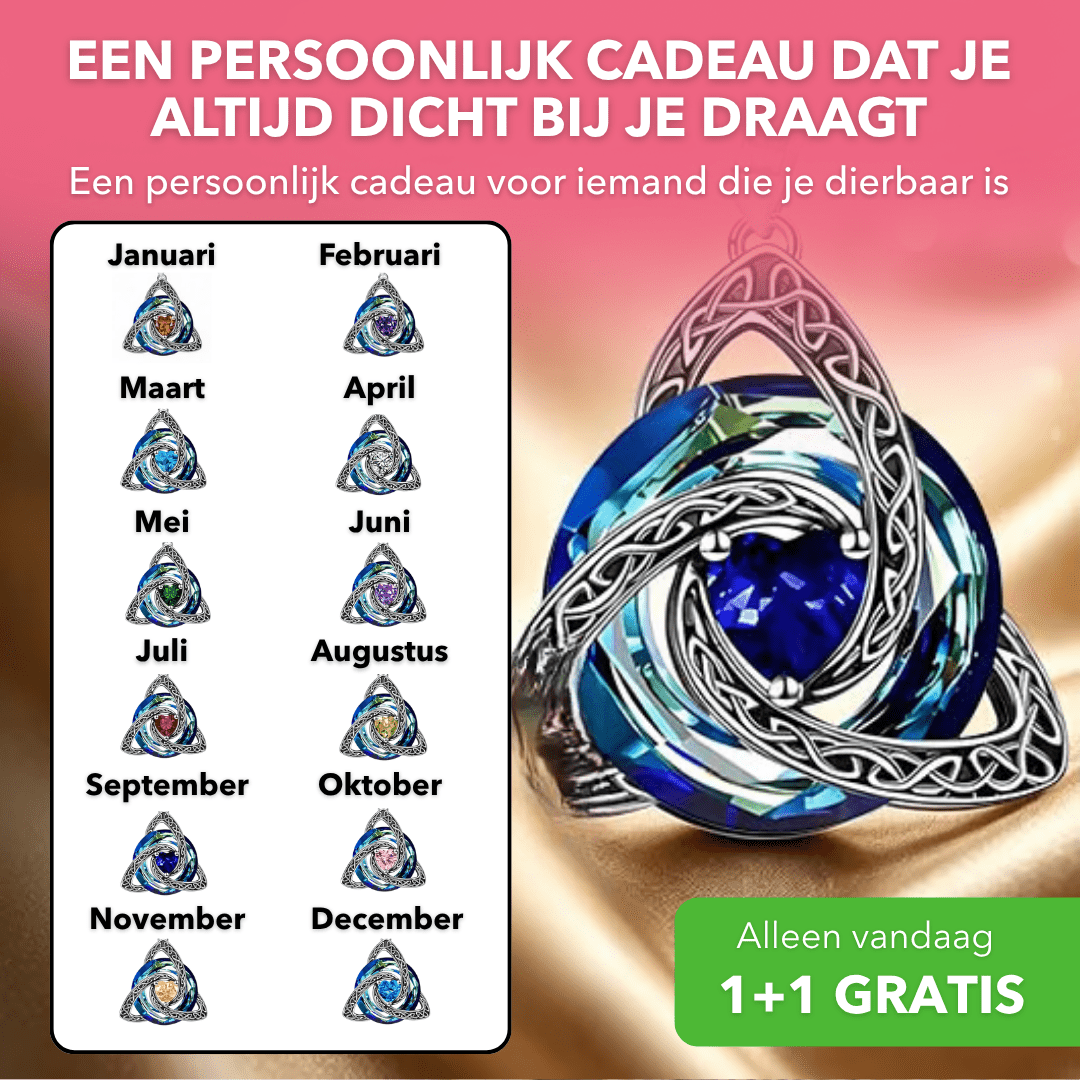 BirthStone™ - Keltische ketting met persoonlijke geboortesteen - Suusie
