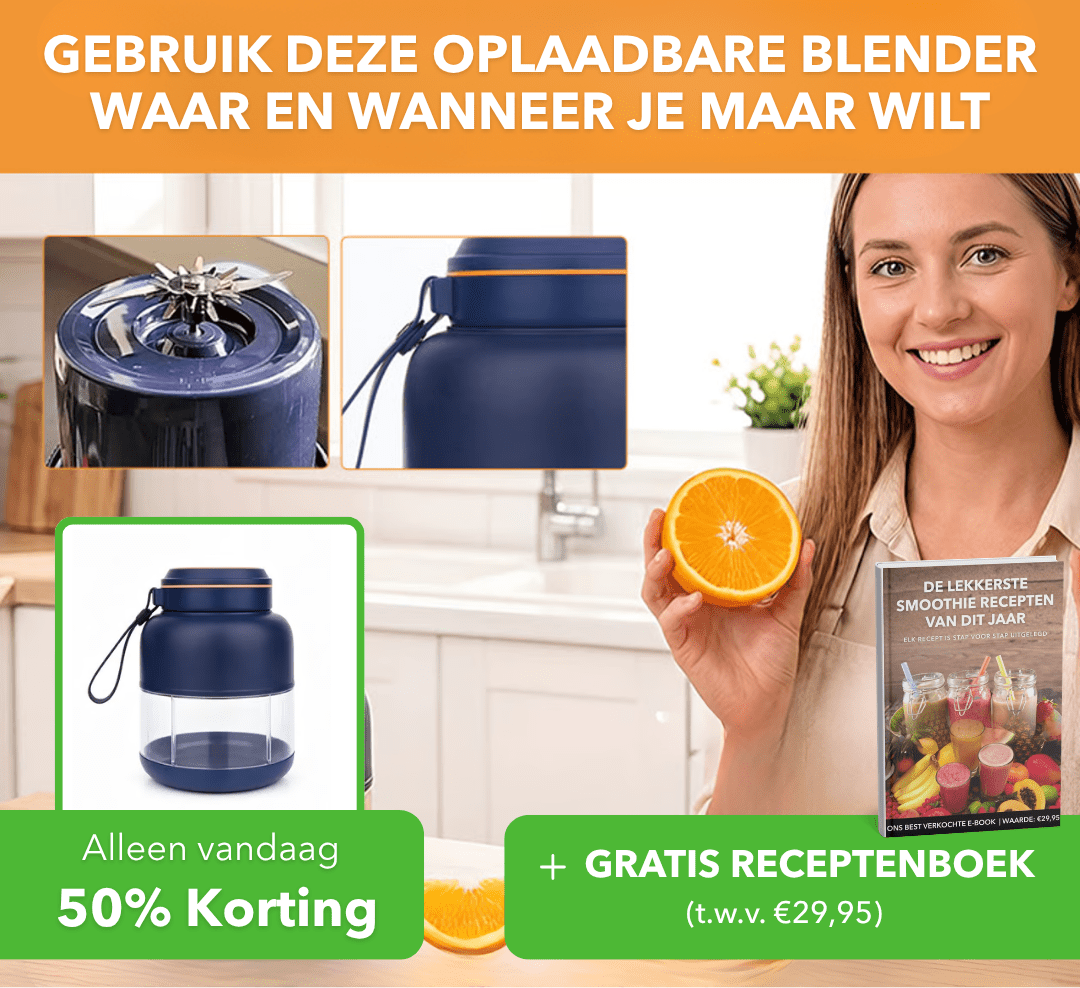 BlendGo™ - Oplaadbare blender voor smoothies en shakes - Suusie