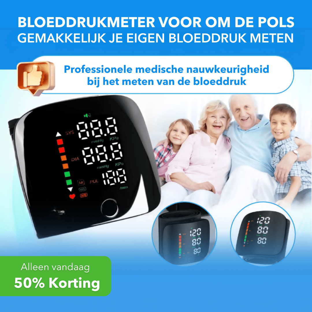 CardioBand™ - Digitale bloeddrukmeter voor de pols - Suusie