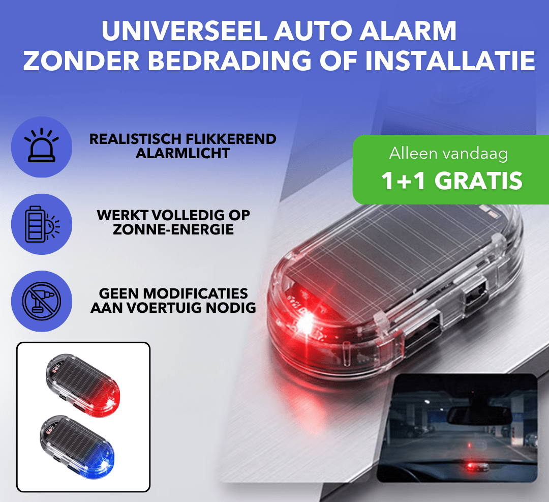 CarGuard™ - Draadloos alarmlicht met zonne-energie en bewegingssensor - Suusie