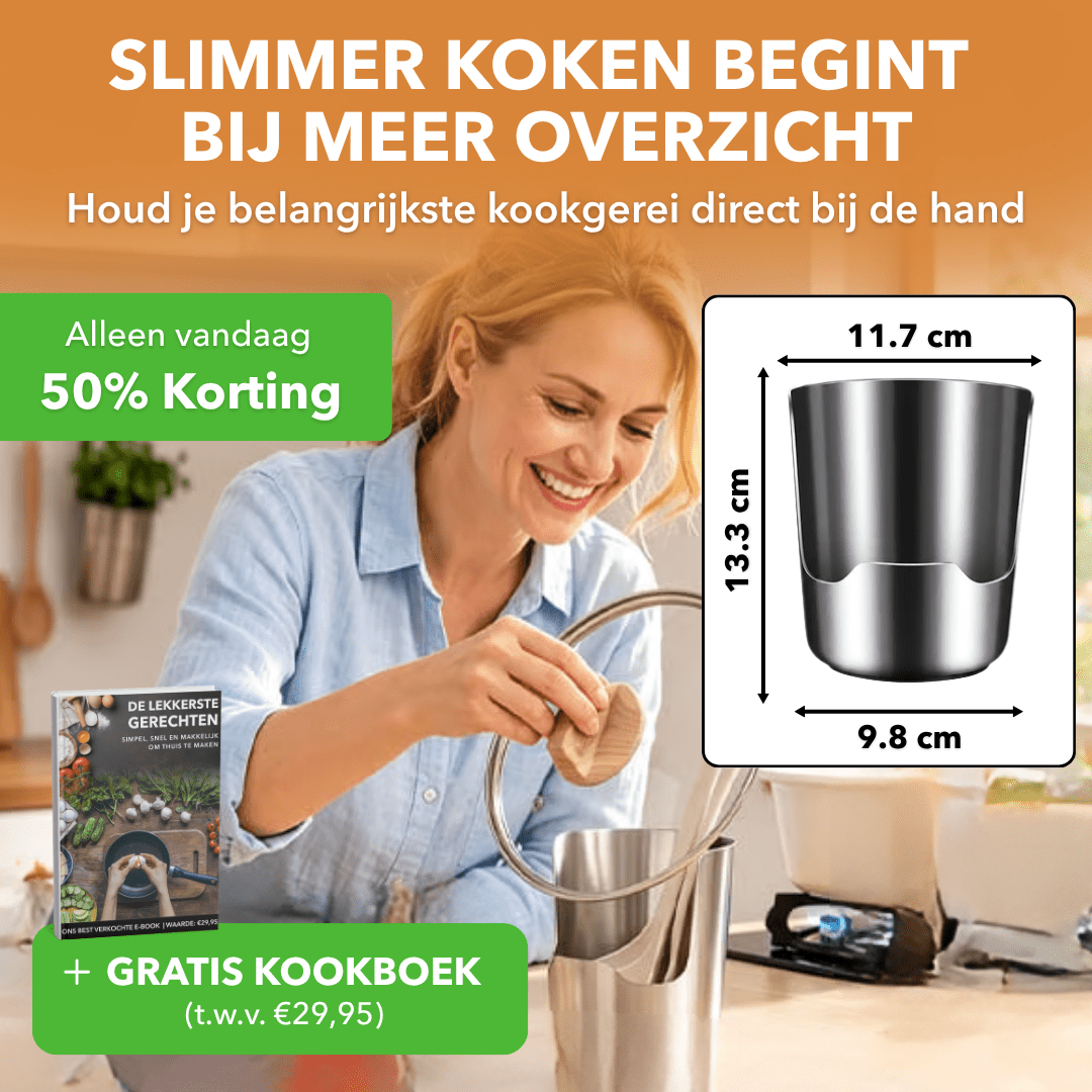 ChefPro™ - RVS houder voor pannendeksels en kookgerei - Suusie