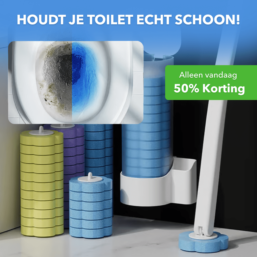 CleanFlush™ - Hygiënische toiletborstel met antibacteriële opzetstukken - Suusie