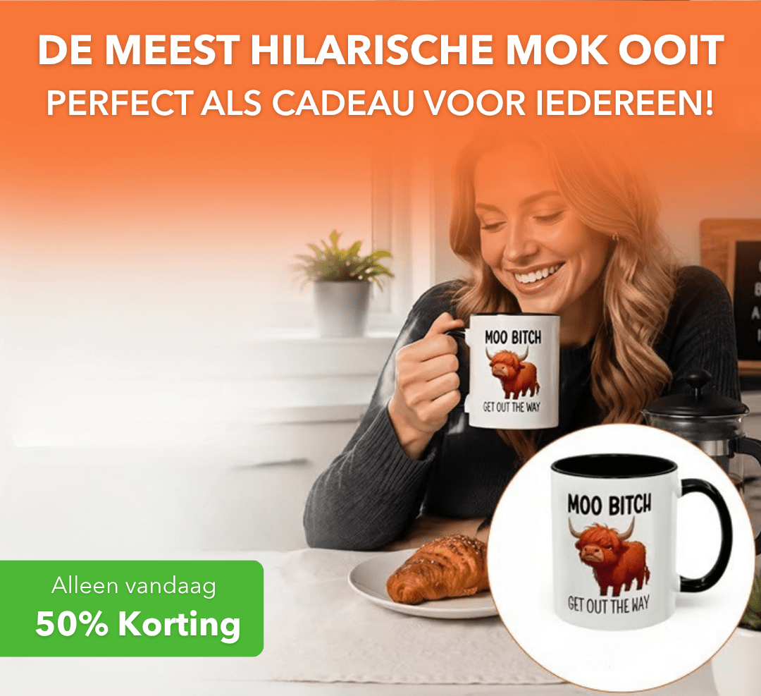 CowMug™ - Grappige keramische koffiemok met koeientekst - Suusie