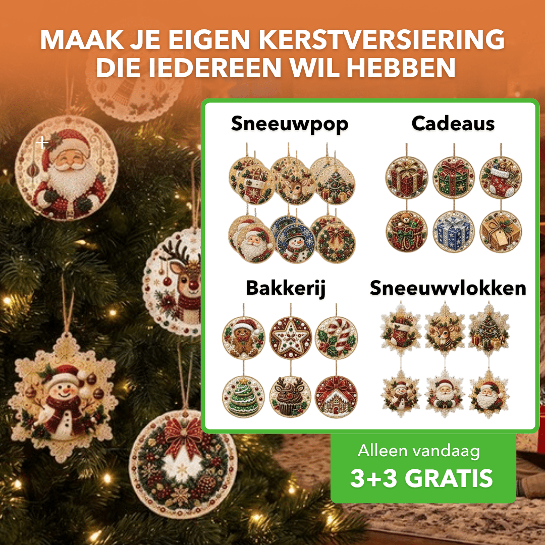 DiamondGlow™ - Diamond painting kerstboomhangers knutselset - Suusie