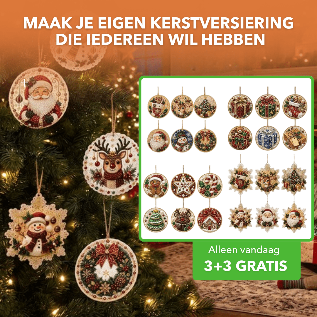 DiamondGlow™ - Diamond painting kerstboomhangers knutselset - Suusie
