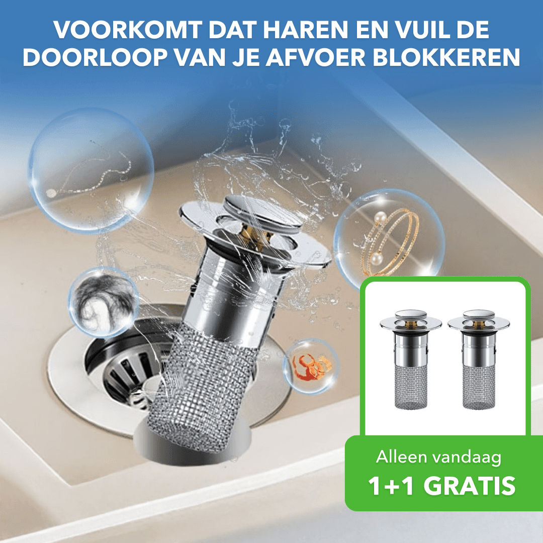 DrainGuard™ - RVS afvoerfilter tegen geurtjes en verstoppingen - Suusie