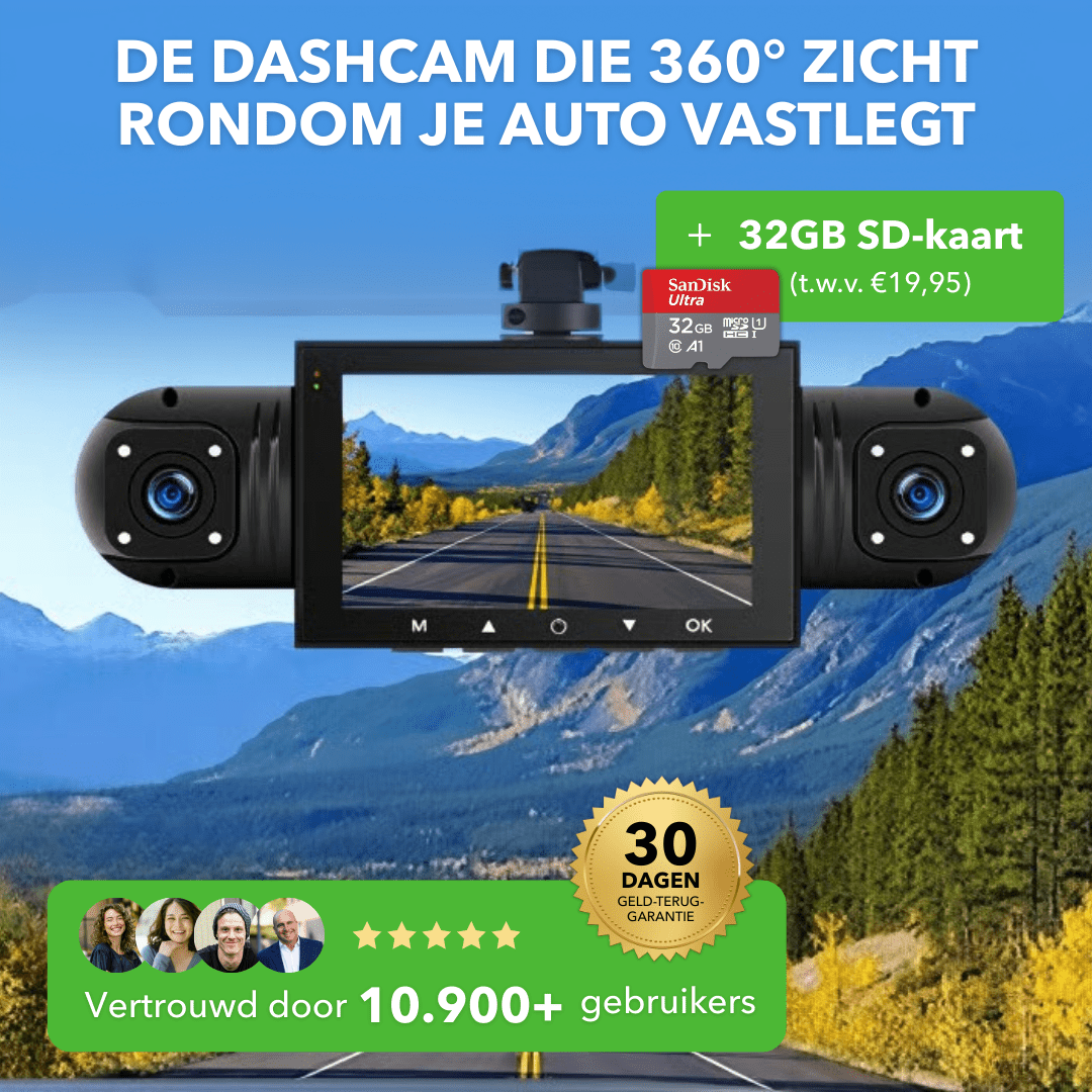 DriveSafe™ - 360° full - view dashcamsysteem voor elke auto - Suusie