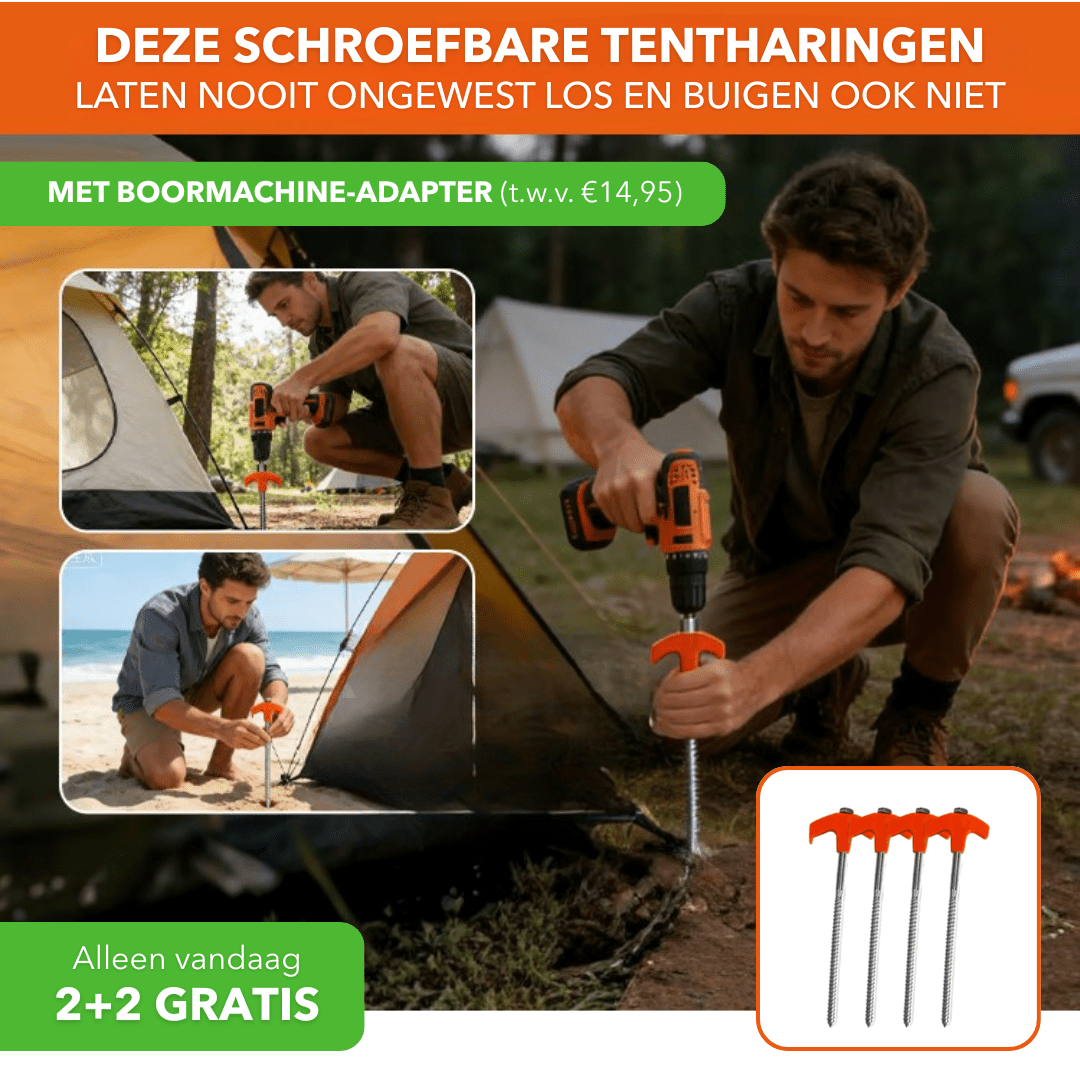 EarthGrip™ - Inschroefbare tentharingen voor elke ondergrond - Suusie