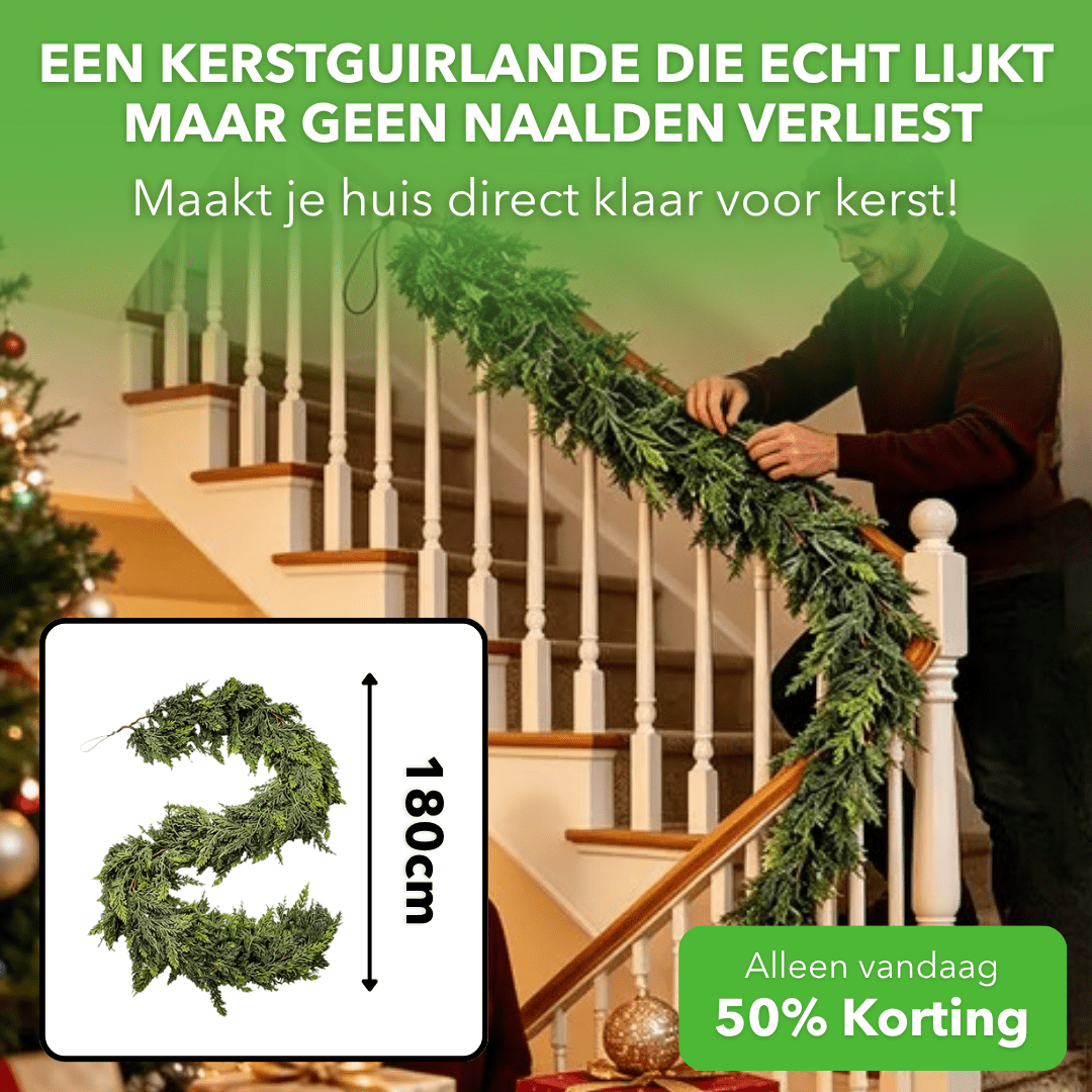 EverGreen™ - Herbruikbare kerstguirlande met realistische dennentakken - Suusie