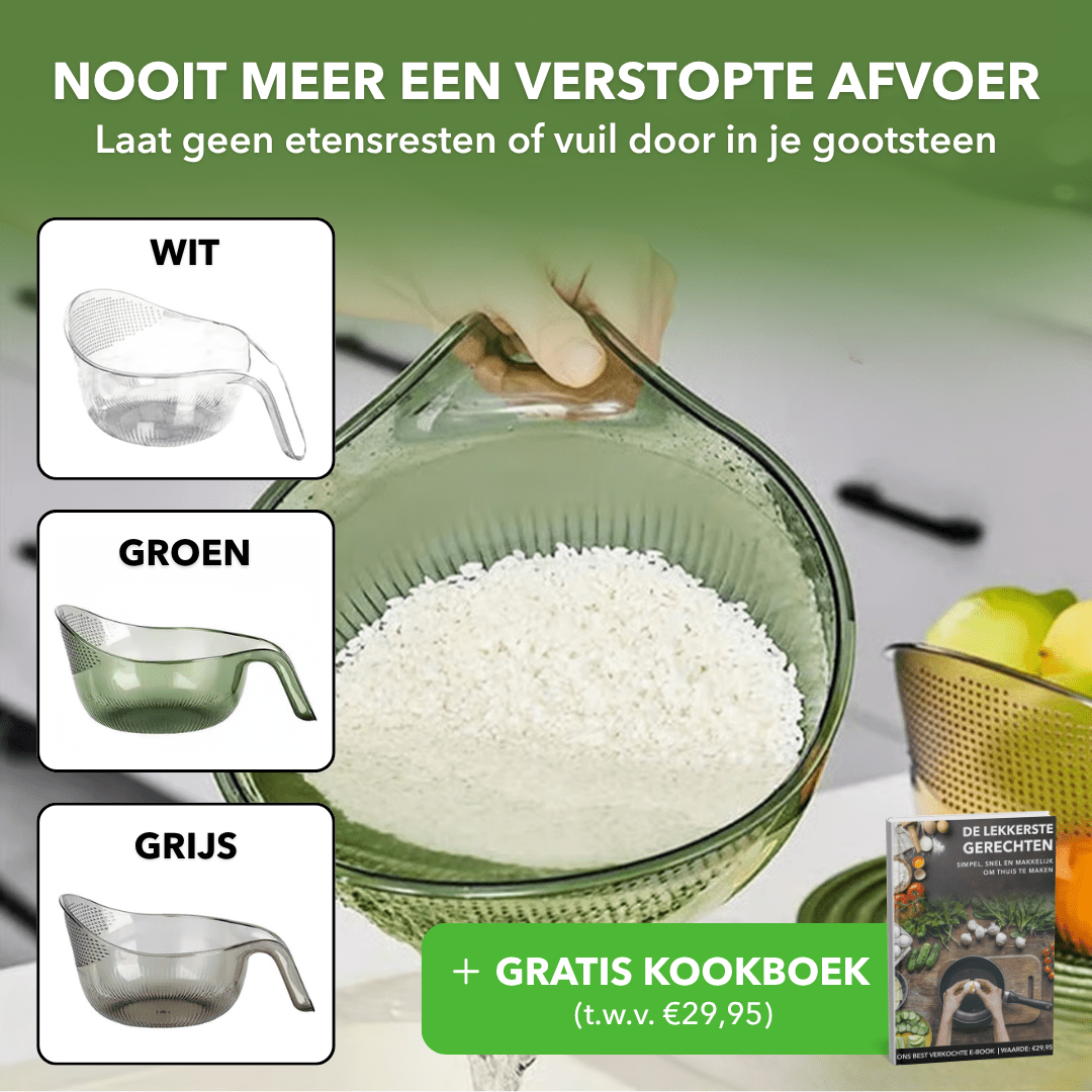 FilterChef™ - Multifunctionele keukenzeef voor wassen en afgieten - Suusie
