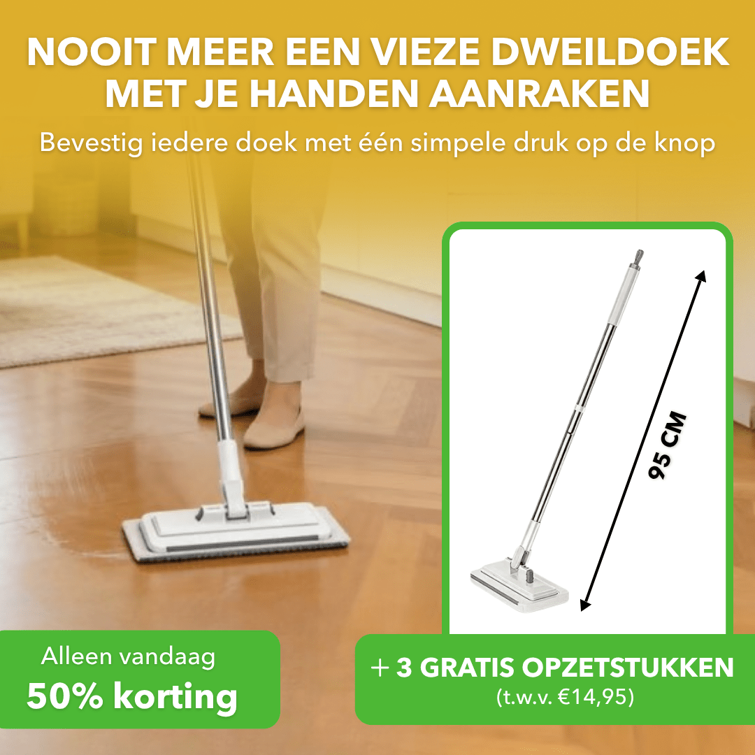 FlexMop™ - Multifunctionele dweil met stevige universele doekhouder - Suusie