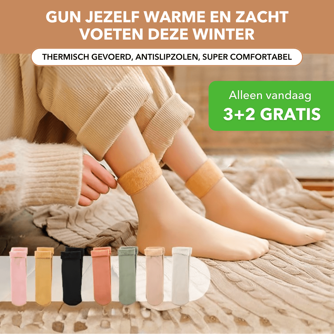 FluffyFeet™ - Warme wintersokken met zachte pluche voering - Suusie