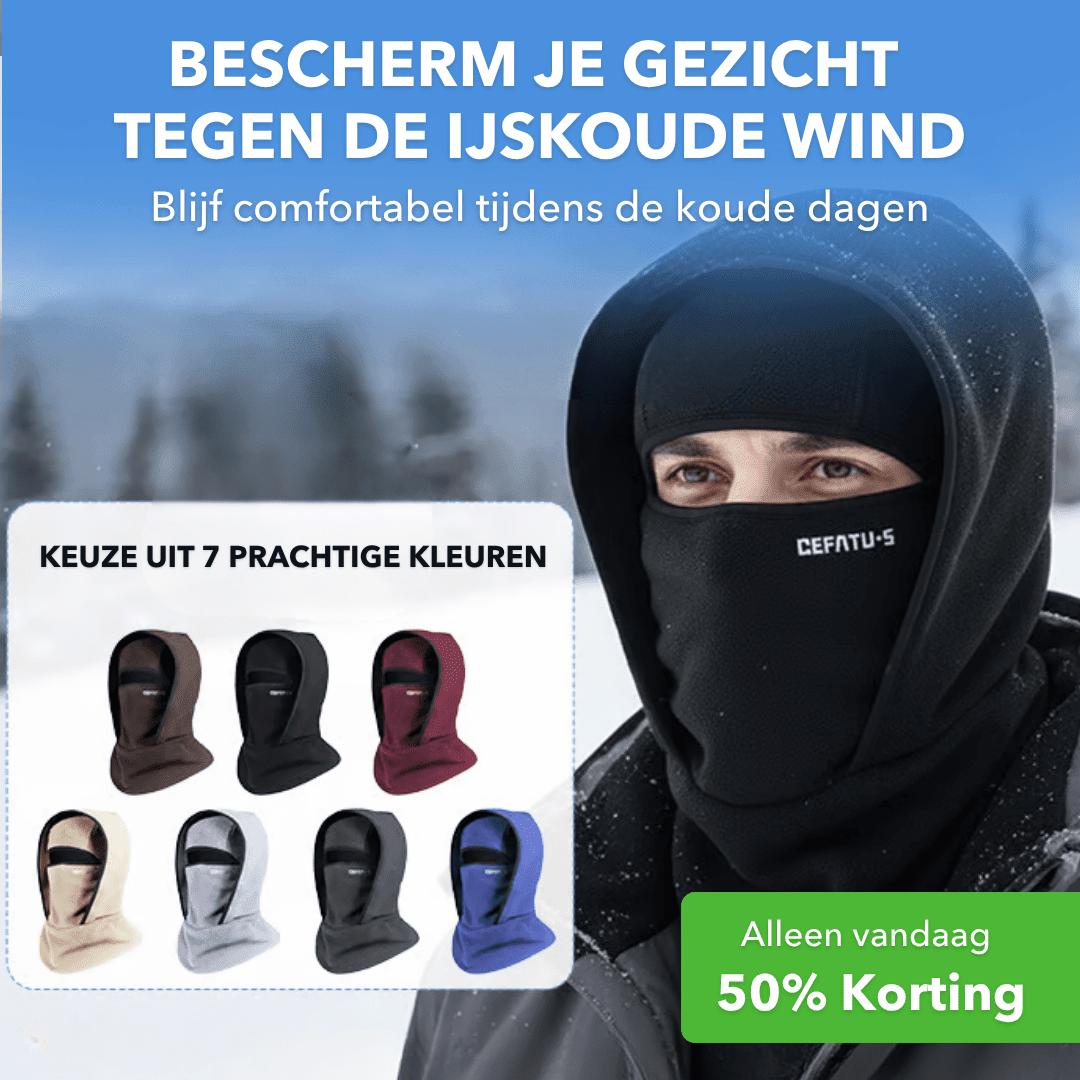 FrostMask™ - Thermische bivakmuts voor bescherming tegen kou en wind - Suusie