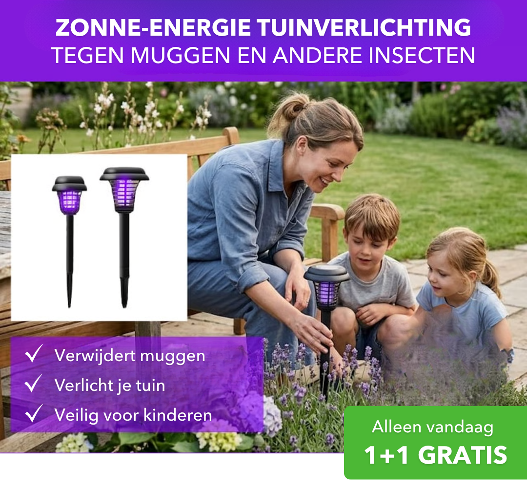 GlowTrap™ - Zonne - energie lamp tegen muggen en insecten - Suusie