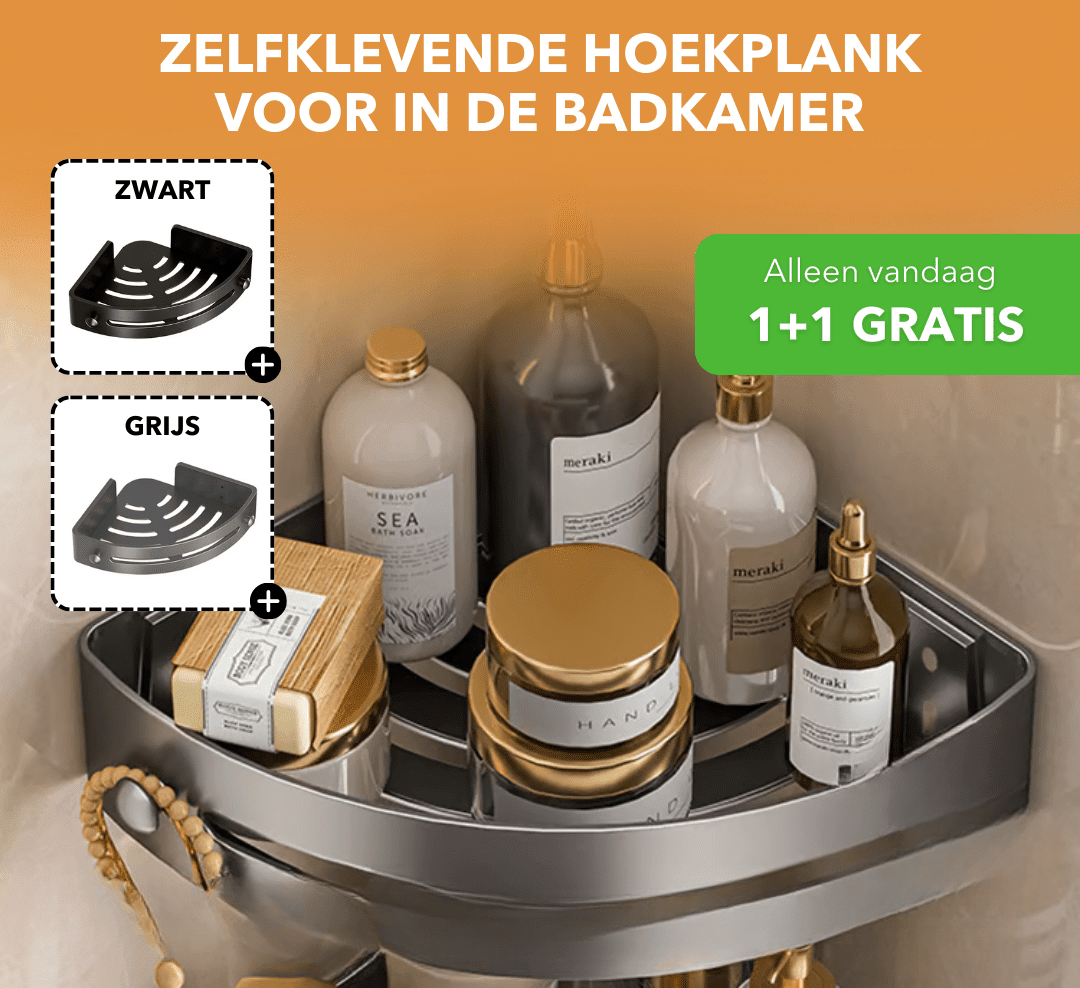 GripMount™ - Badkamer hoekplank zonder boren - Suusie