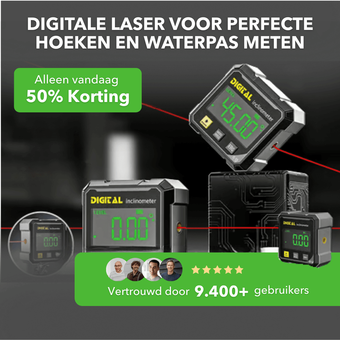 LaserPro™ - Digitale hoekmeter en gradenboog met laser - Suusie