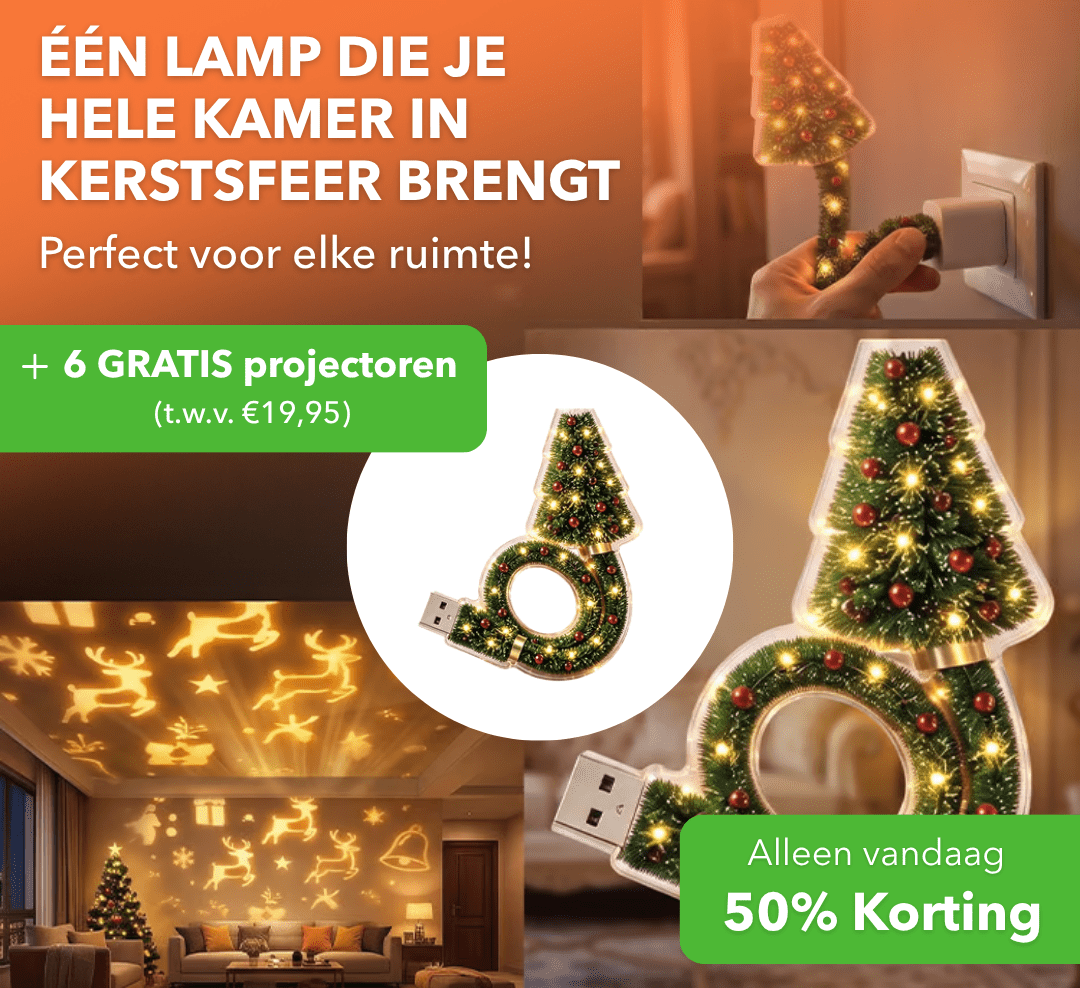 MerryGlow™ - Sfeervolle kerstlamp met ingebouwde projector - Suusie