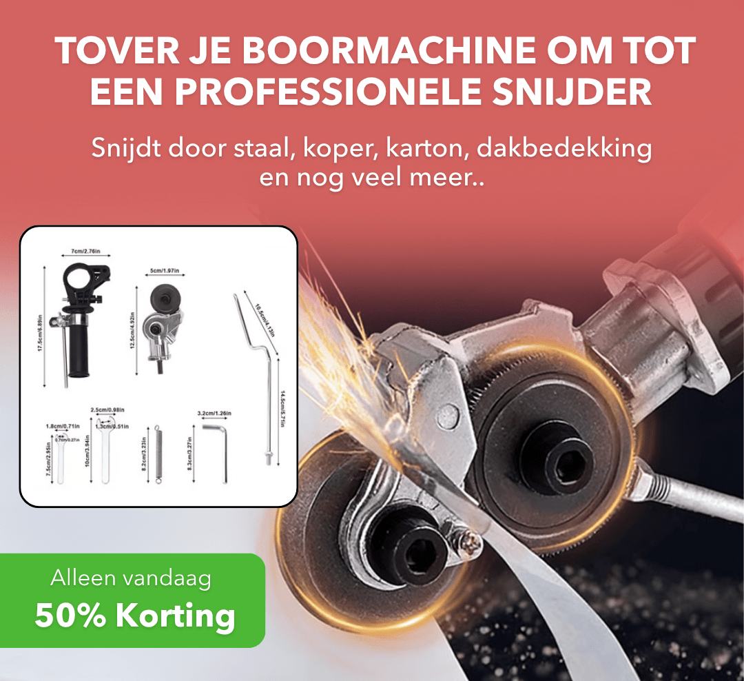 MetalPro™ - Metaalsnijder opzetstuk voor boormachines - Suusie
