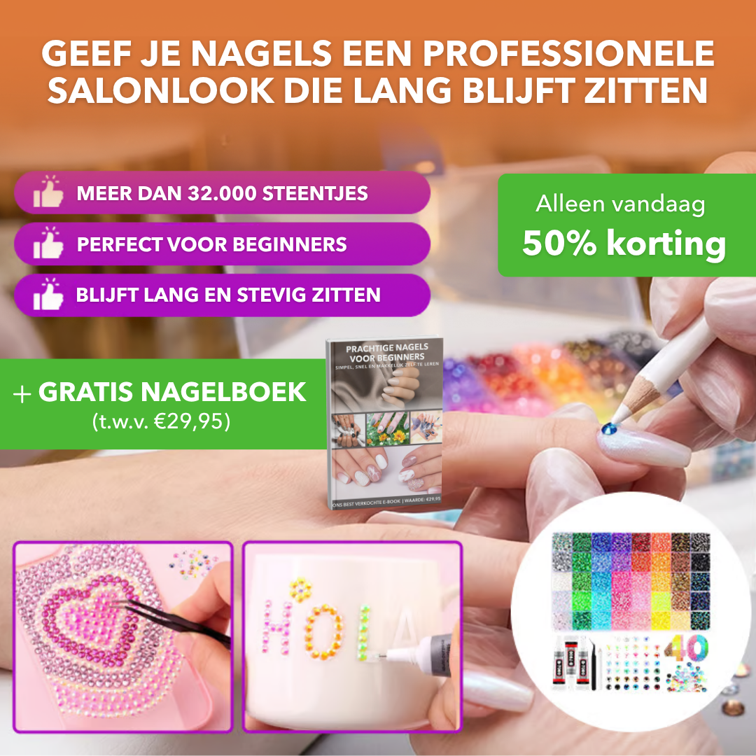 NailSpark™ - Complete steentjes set voor creatieve nagels - Suusie