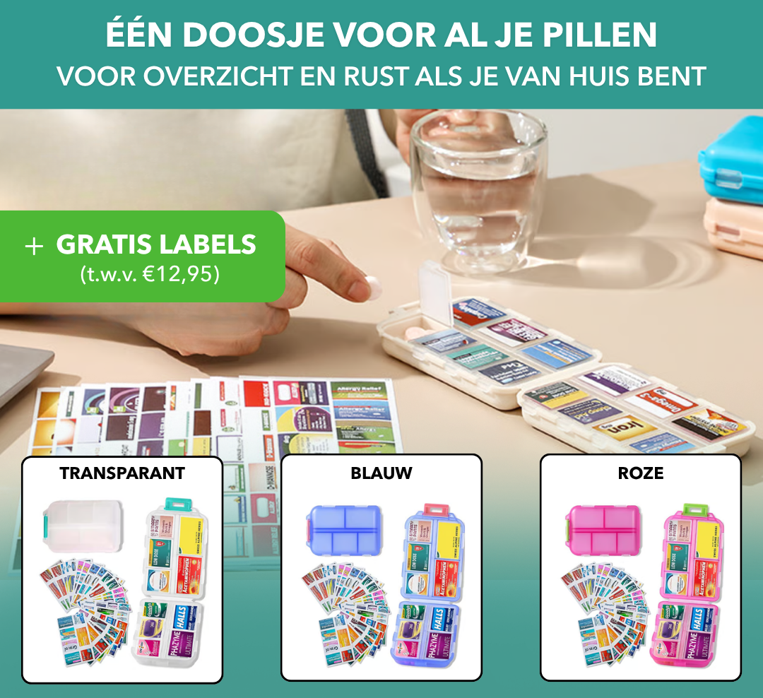 PillSafe™ - Compacte pillendoos voor medicijnen en supplementen - Suusie