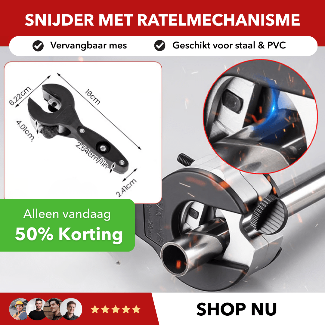 PipePro™ - Professionele pijpsnijder met ratelmechanisme - Suusie