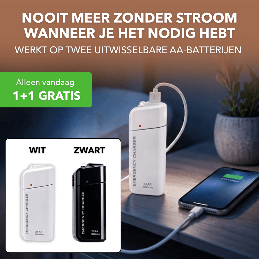 PocketPower™ - Noodoplader voor je telefoon op AA-batterijen - Suusie