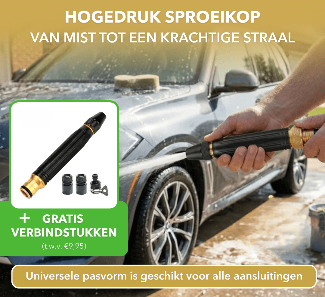 PowerJet™ - Hogedruk sproeikop met krachtige straal - Suusie