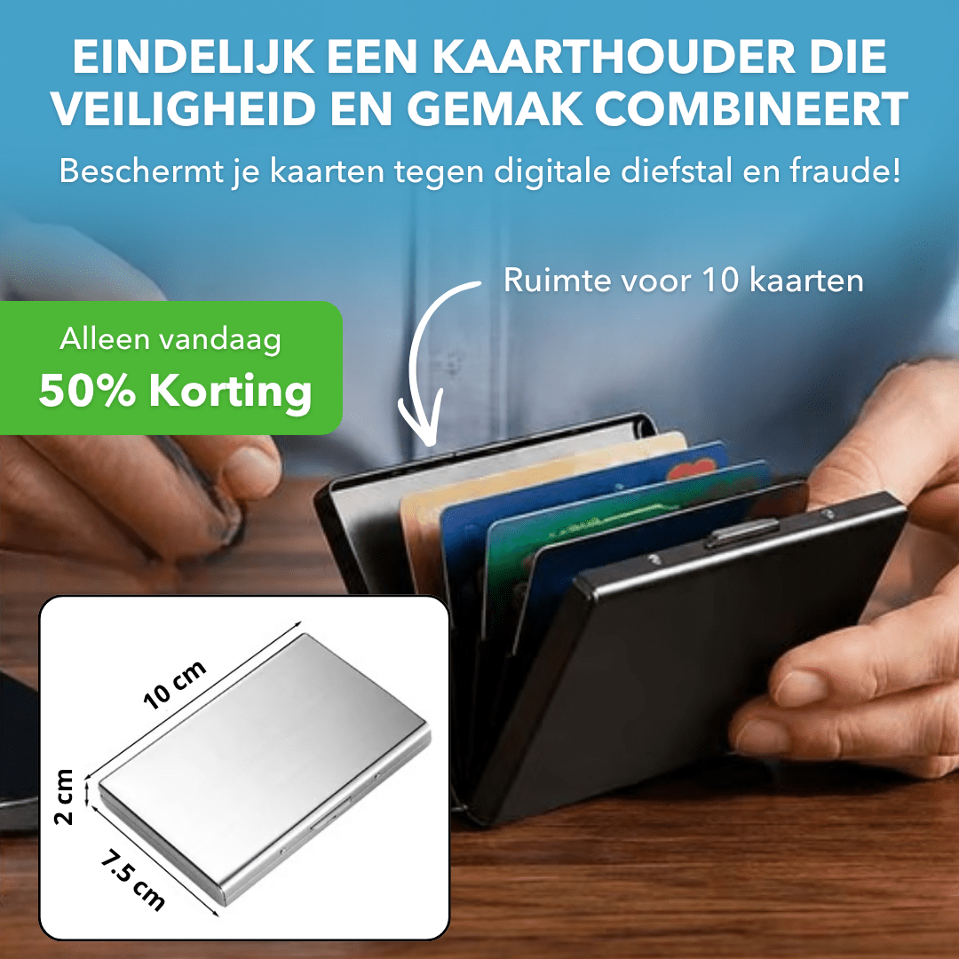 CardVault™ - Ultrasterke kaarthouder met RFID-bescherming