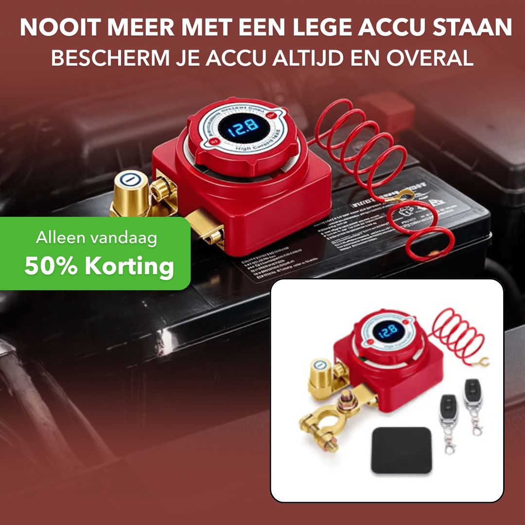 BatteryLock™ - Draadloze accu-hoofdschakelaar met afstandsbediening