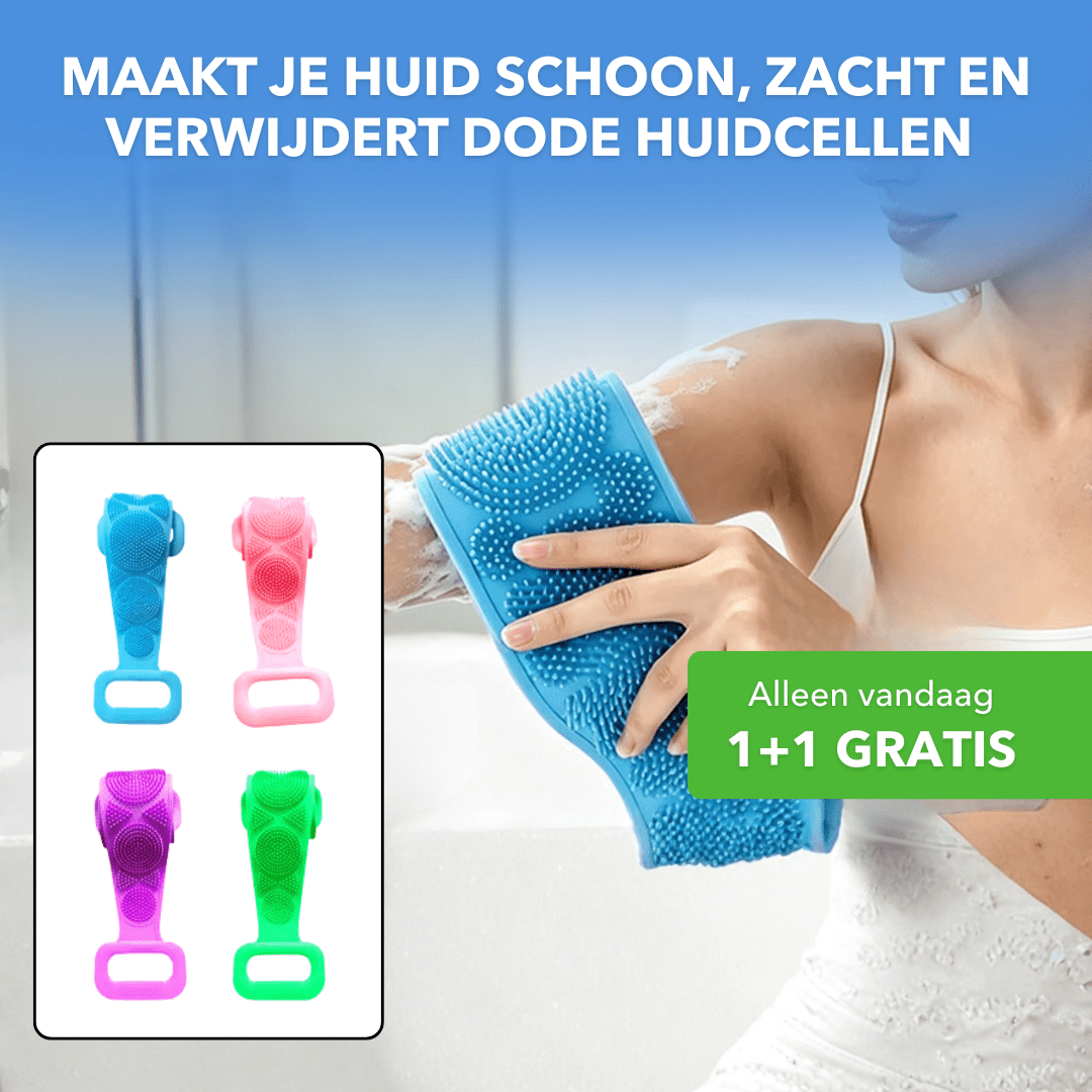ScrubPro™ - Siliconen scrubband voor een zijdezachte huid