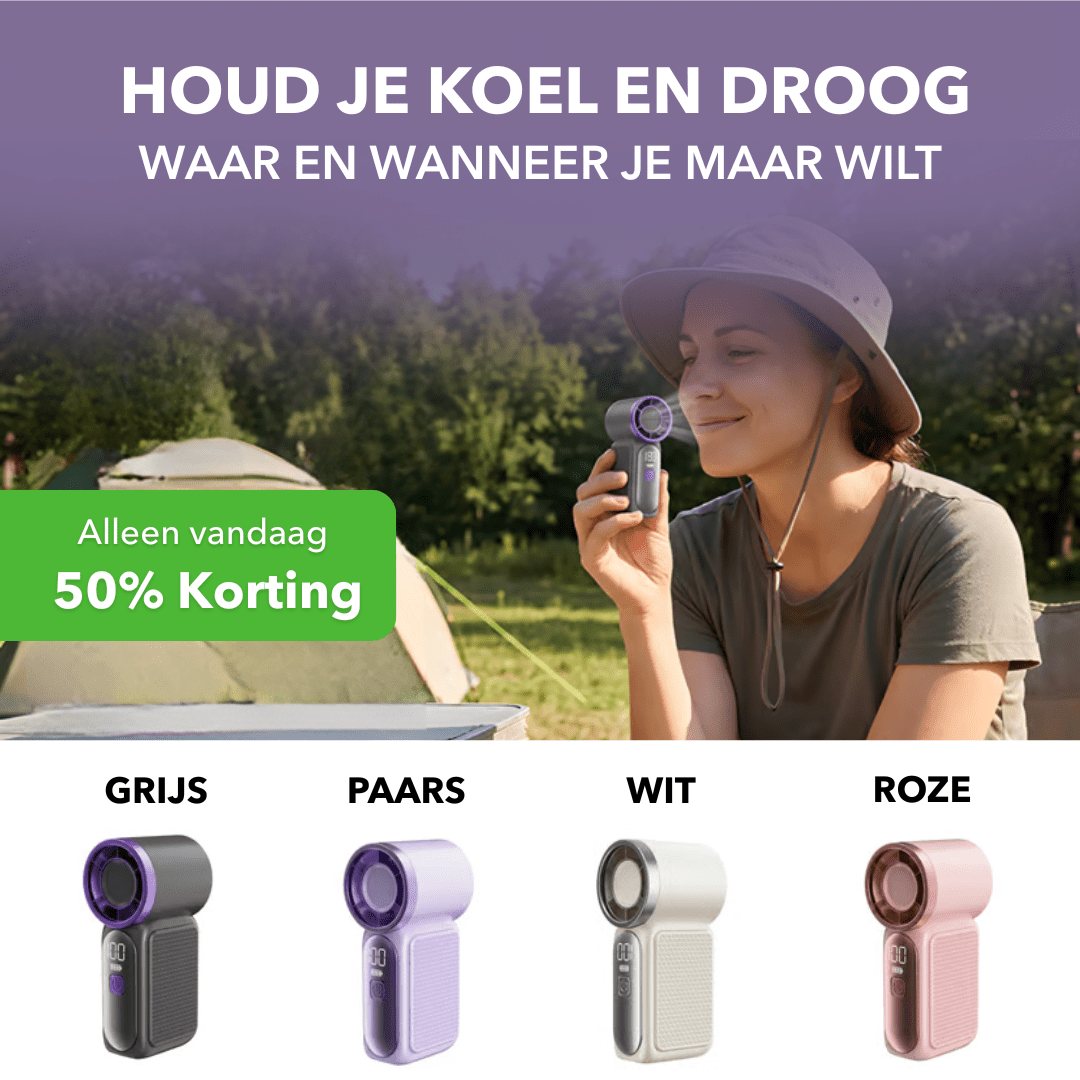 MiniCool™ - Draagbare handventilator met krachtige luchtstroom