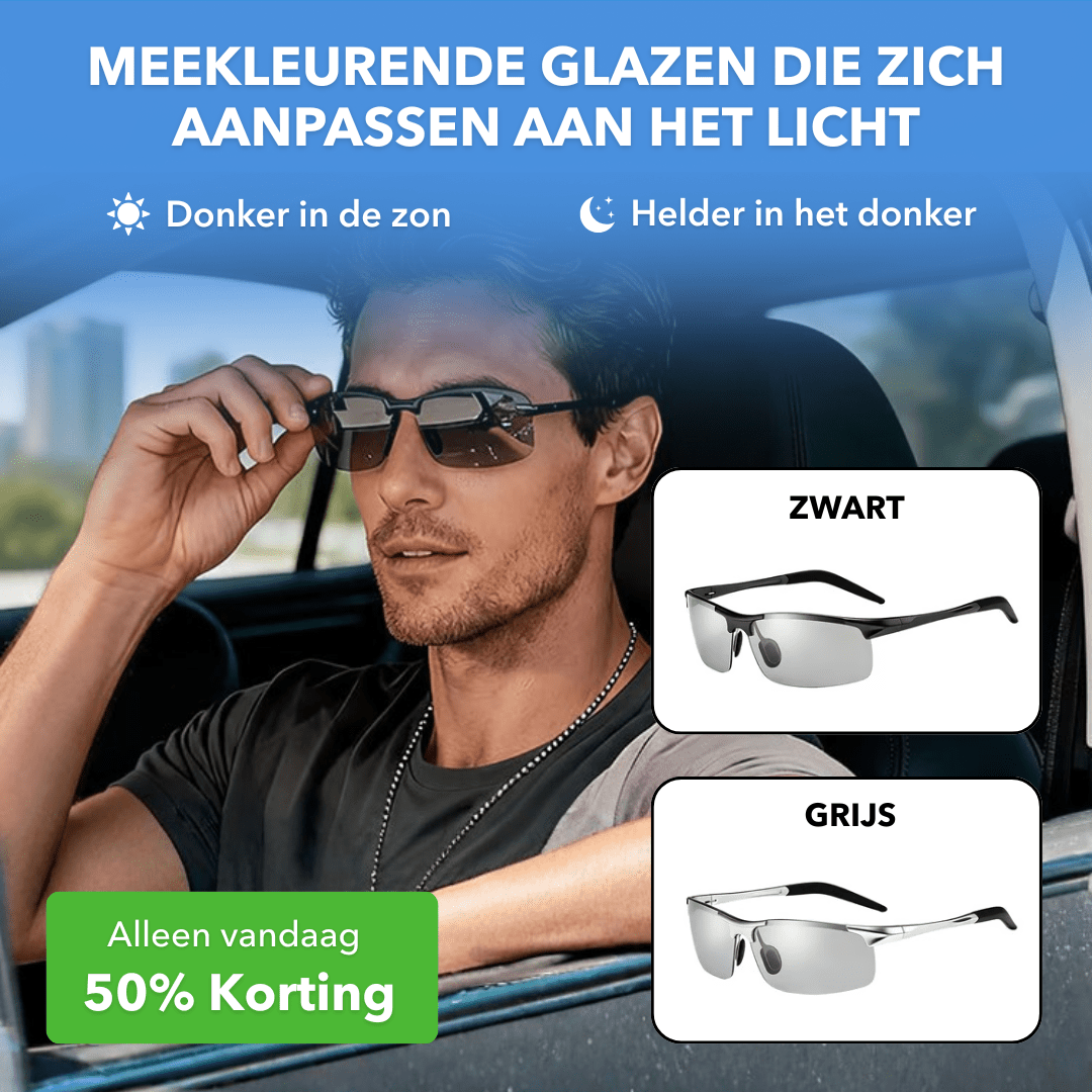 VisionPro™ - Fotochromische zonnebril met gepolariseerde glazen