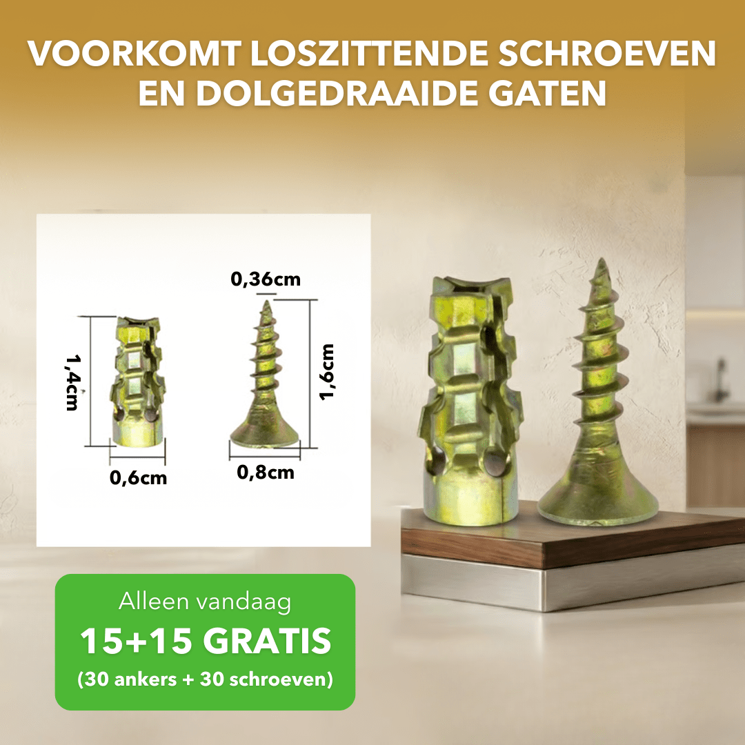 GripFix™ - Expansieankers voor stevige houtbevestiging
