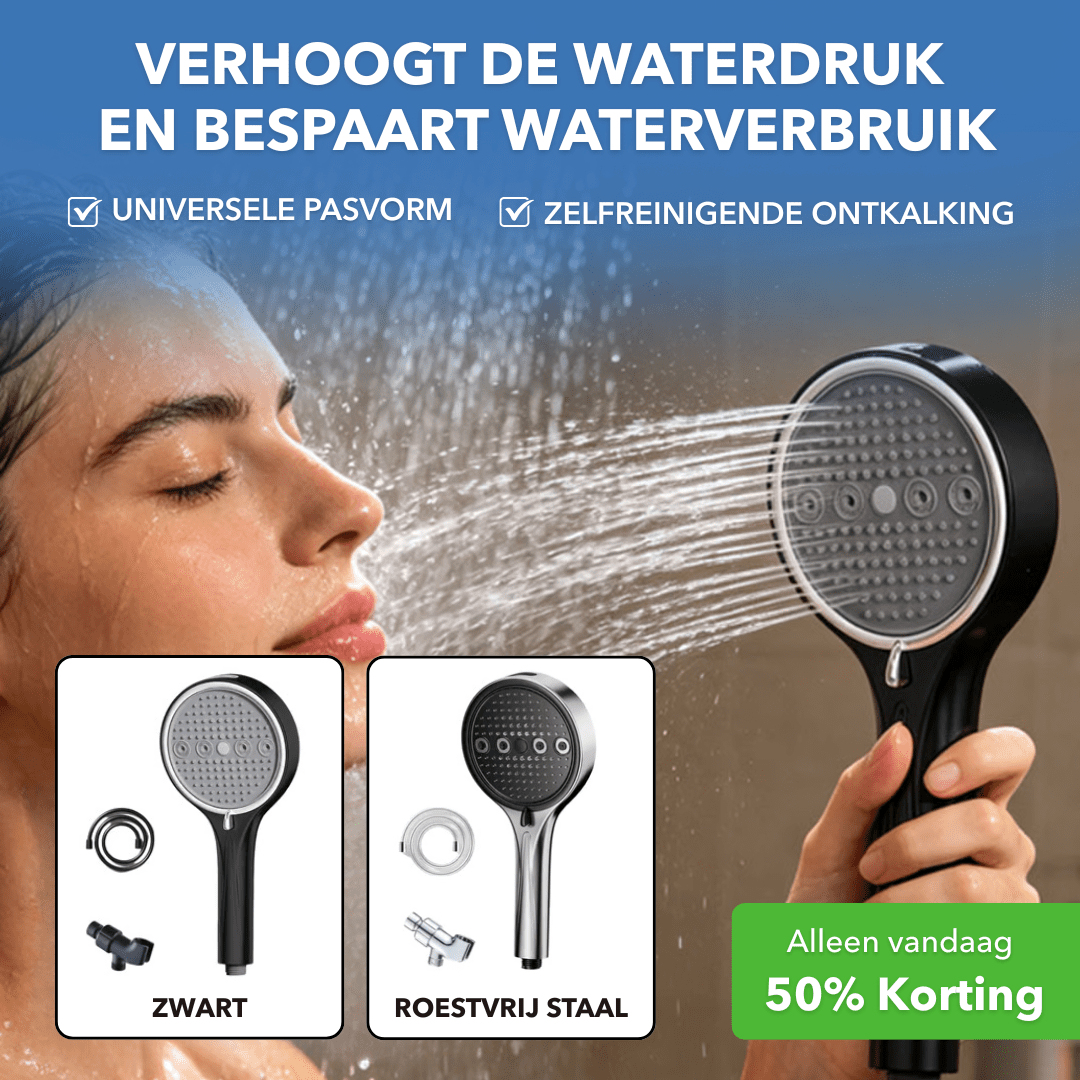 PureJet™ - Hogedruk douchekop met meerdere straalstanden - Suusie