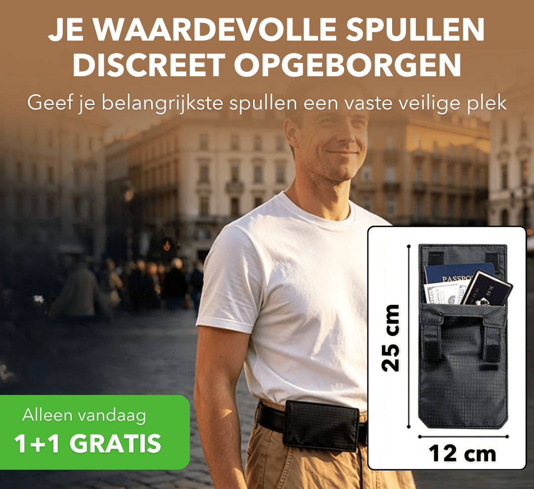 SafeBelt™ - Verborgen riemportemonnee met RFID-bescherming - Suusie
