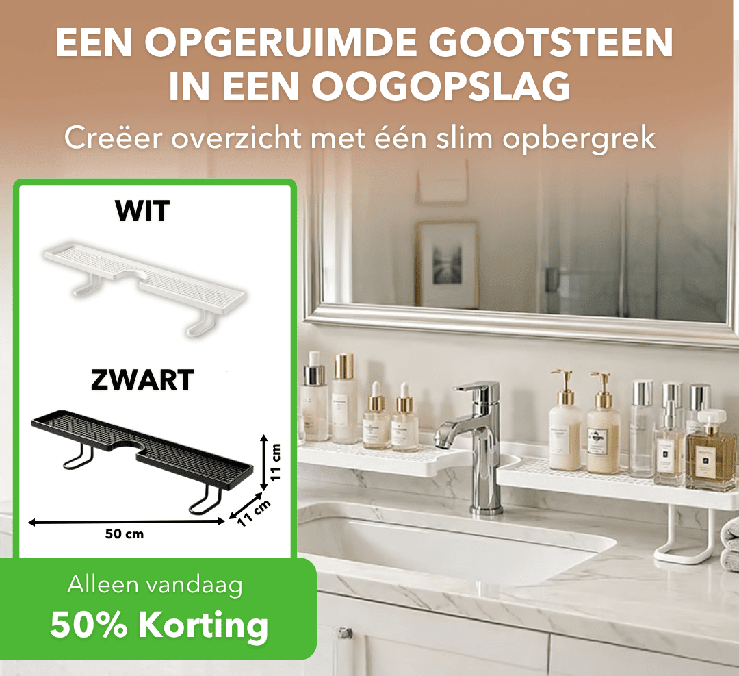 SinkSpace™ - Ruimtebesparend opbergrek voor rondom de kraan - Suusie