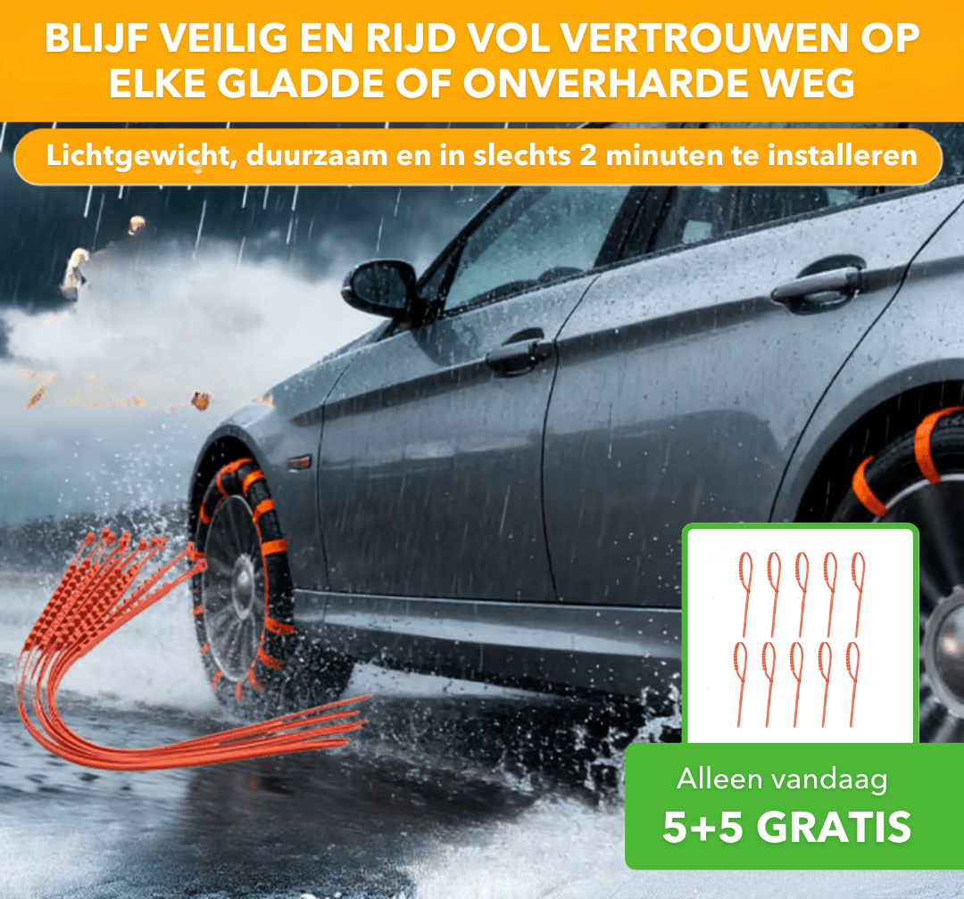 SnowGrip™ - Antislip sneeuwkettingen met handige sluiting - Suusie
