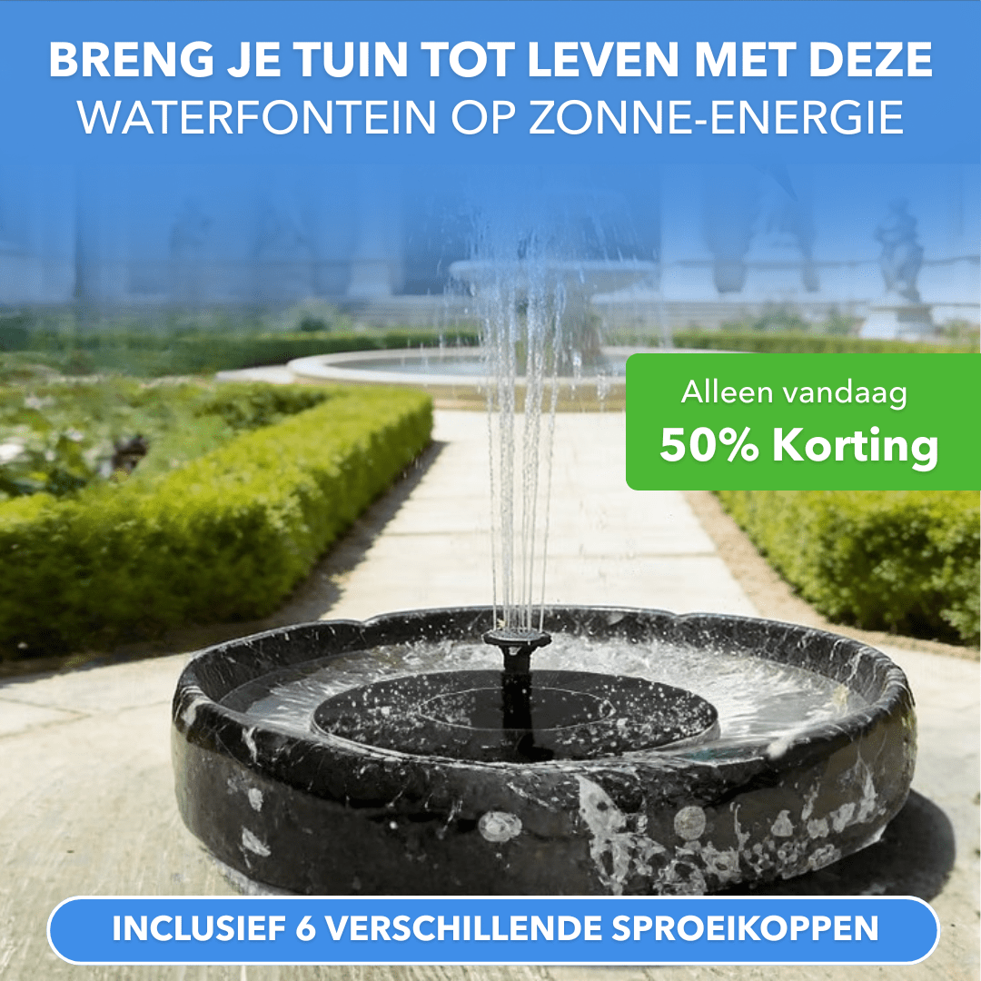 SolarFlow™ - Zonne - energie waterfontein voor in de tuin - Suusie
