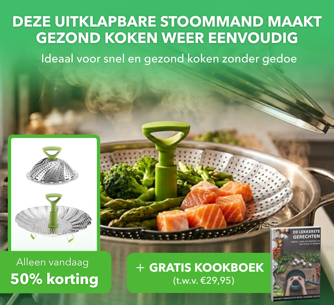 SteamFlex™ - Opvouwbaar RVS stoommandje voor elke maaltijd - Suusie