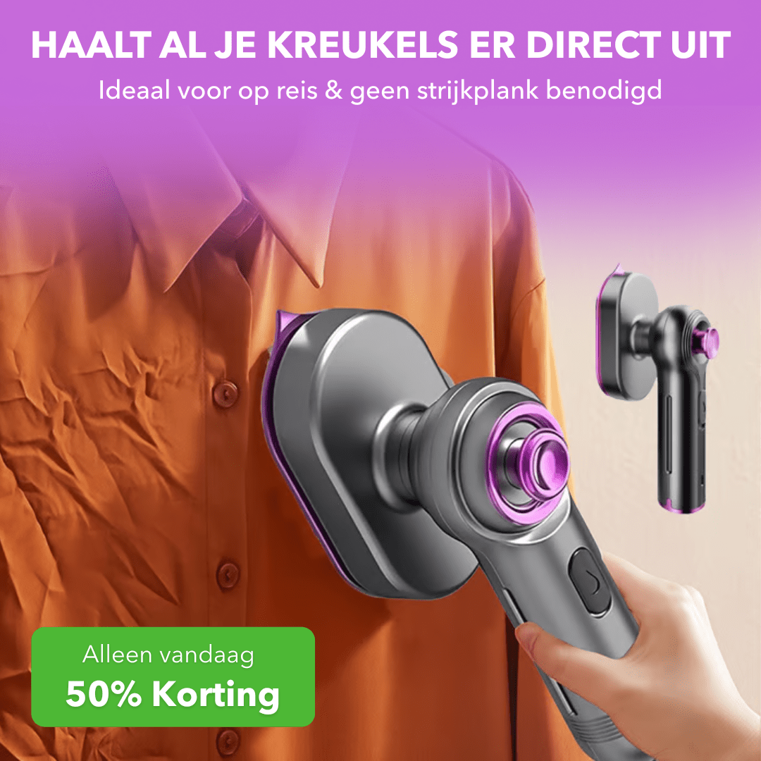 SteamGo™ - Compact stoomstrijkijzer voor kreukvrije kleding - Suusie