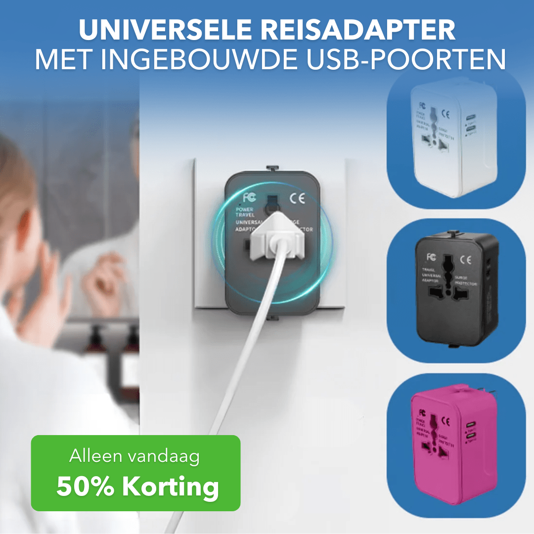 TravelLink™ - Universele reisadapter voor wereldwijd gebruik - Suusie