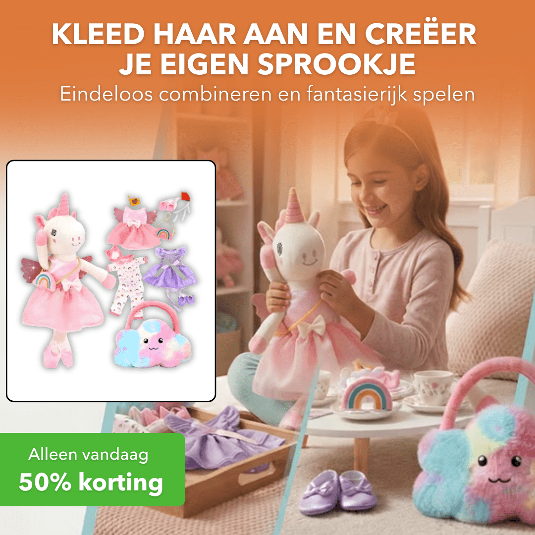 UnicornToy™ - Zachte eenhoornknuffel met verwisselbare outfits - Suusie