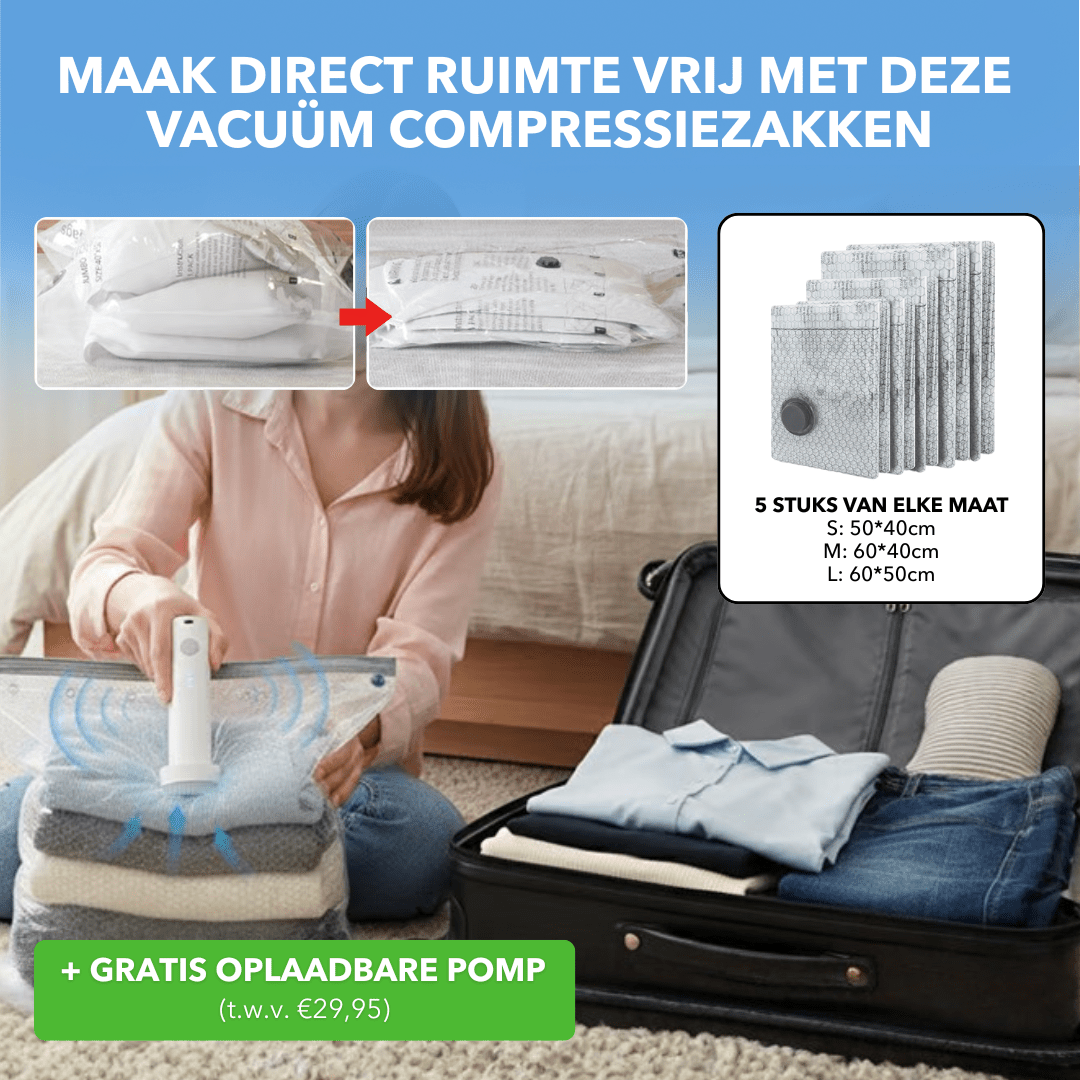 VacuPack™ - Ruimtebesparende vacuüm compressiezakken - Suusie