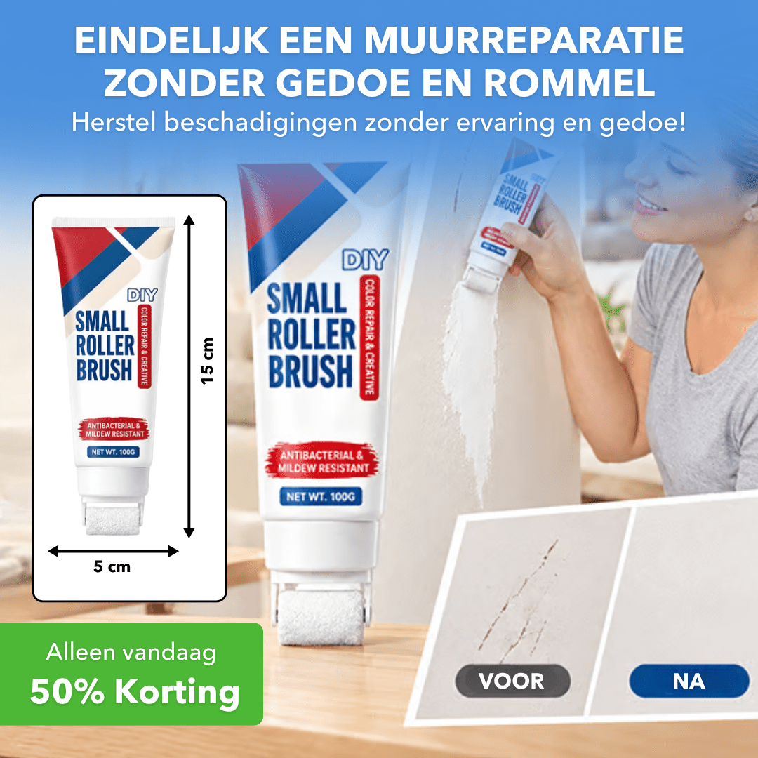 WallFix™ – Reparatiepasta met roller voor muurbeschadigingen - Suusie