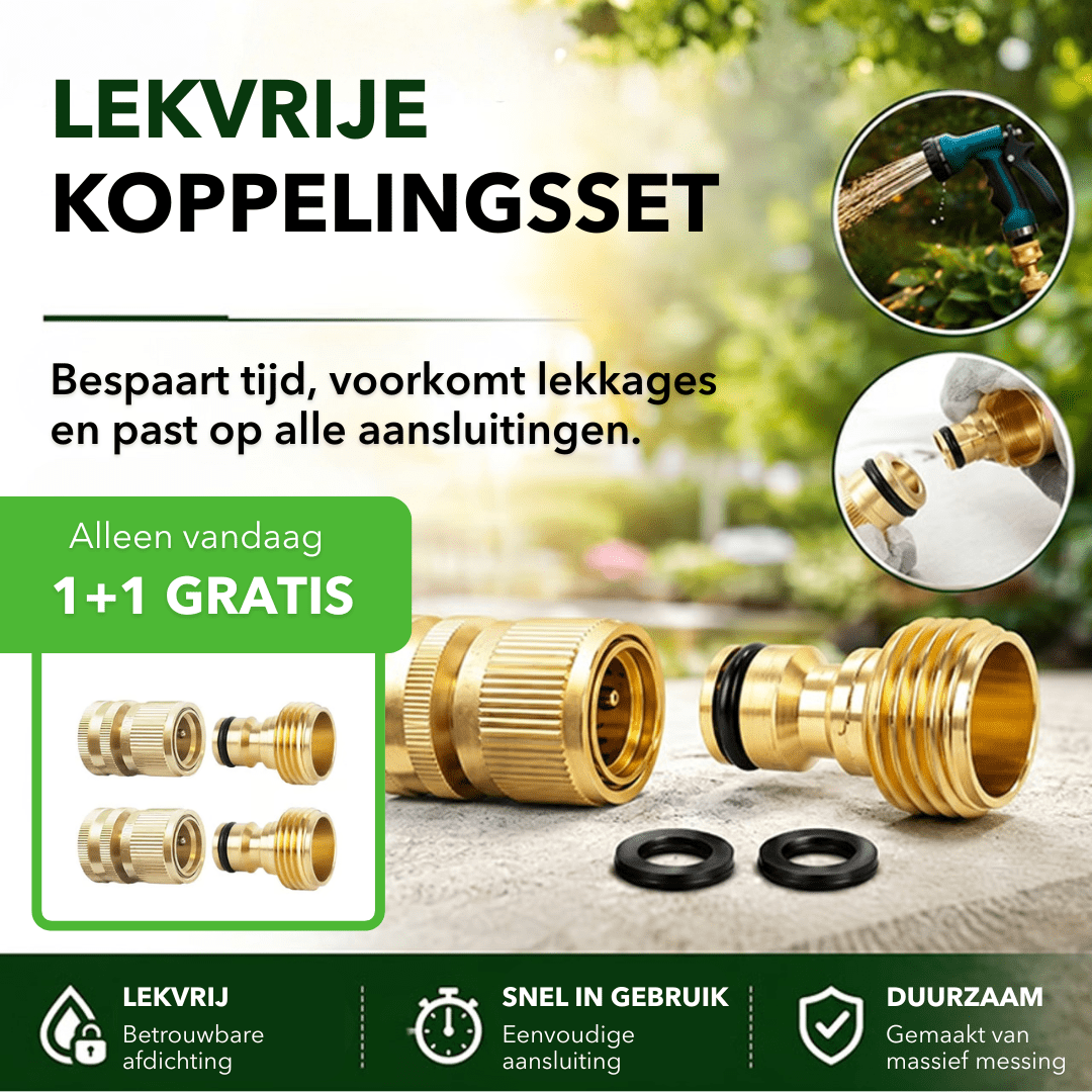 WaterLink™ - Lekvrije universele koppelingsset voor tuinslangen - Suusie