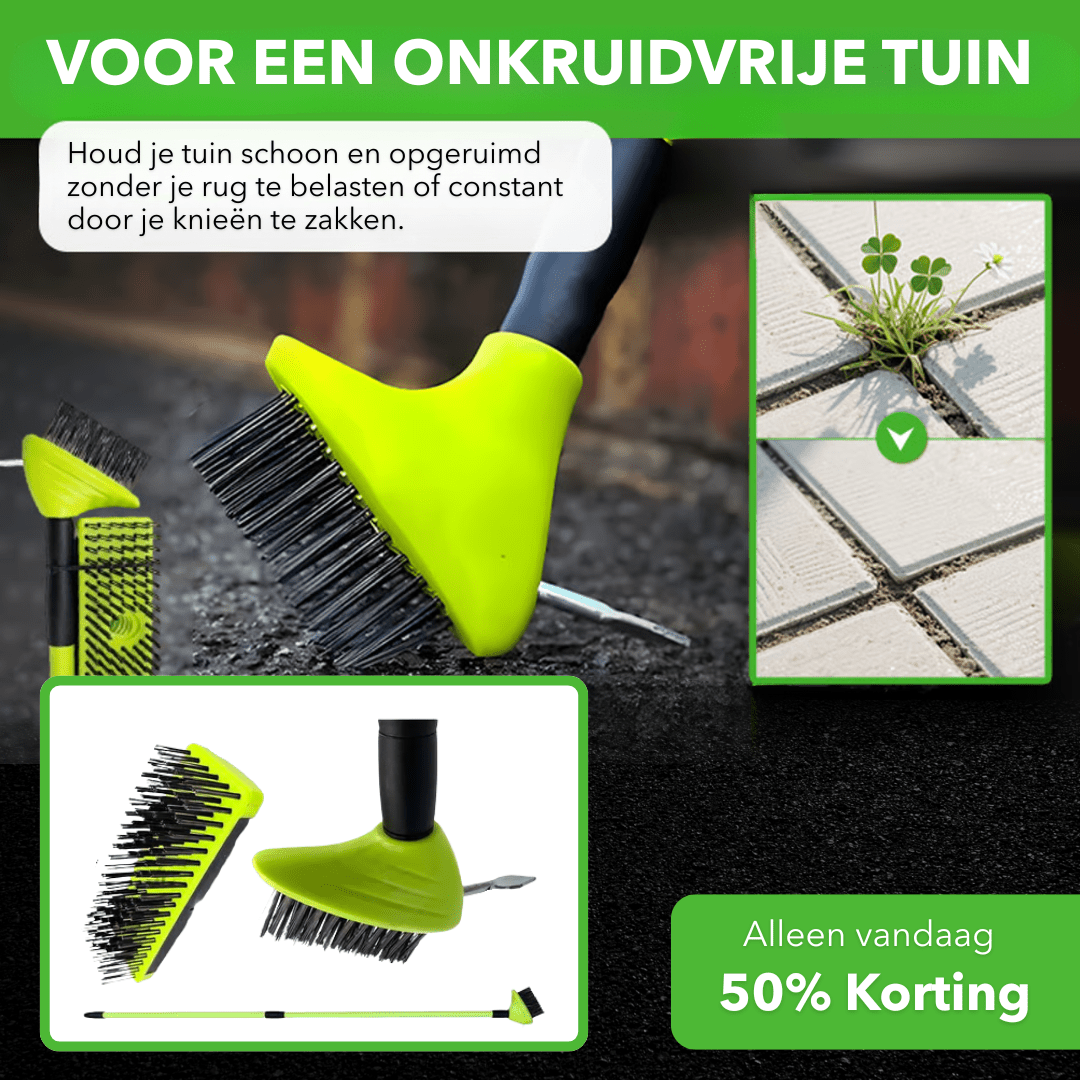 WeedMaster™ - 3-in-1 onkruidborstelset voor voegen en bestrating - Suusie