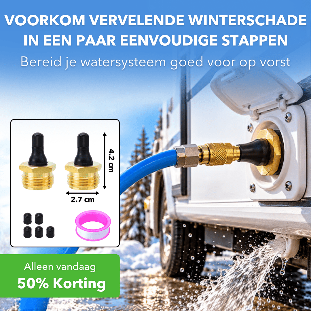 WinterFlow™ - Persluchtadapter voor het winterklaar maken van waterleidingen - Suusie
